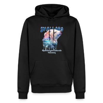 Svalbard Norvège Spitzberg Ours polaire - Sweat à capuche Premium bio Homme - noir - Devant - Nico (187cm)