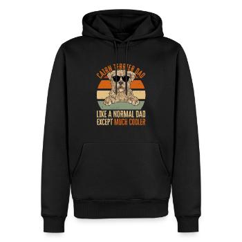 Cairn Terrier Hund - Männer Premium Bio Hoodie - Schwarz - Vorne - Nico (187cm)