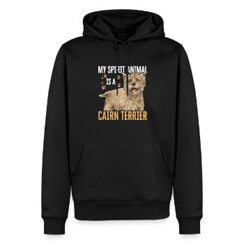 Cairn Terrier Chien - Sweat à capuche Premium bio Homme - noir - Devant - Nico (187cm)