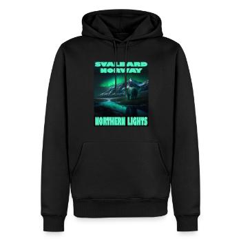 Svalbard Norvège Spitzberg Ours polaire - Sweat à capuche Premium bio Homme - noir - Devant - Nico (187cm)