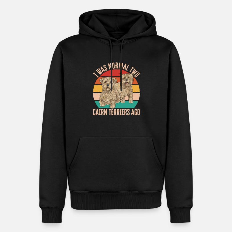 Cairn Terrier Chien - Sweat à capuche Premium bio Homme - noir