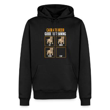 Cairn Terrier Hund - Männer Premium Bio Hoodie - Schwarz - Vorne - Nico (187cm)