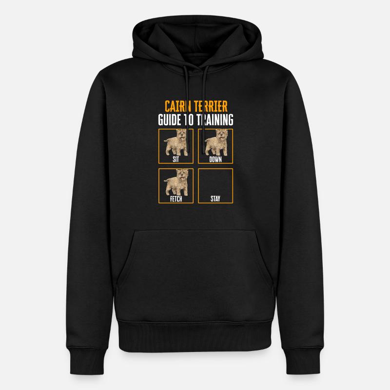Cairn Terrier Chien - Sweat à capuche Premium bio Homme - noir