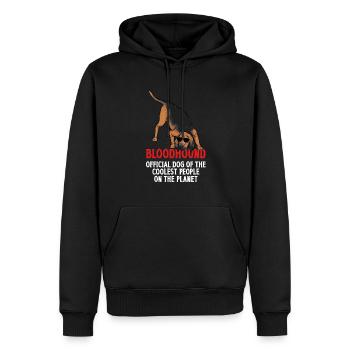 Bloodhound Hund Bluthund - Männer Premium Bio Hoodie - Schwarz - Vorne - Nico (187cm)