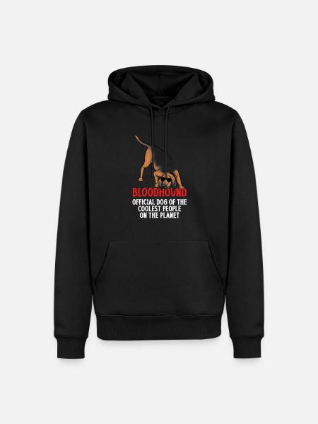 Bloodhound Hund Bluthund - Männer Premium Bio Hoodie - Schwarz