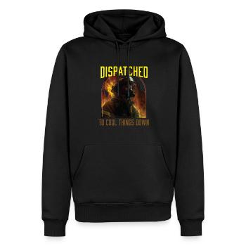 Envoyé pour refroidir les choses drôle de pompier - Sweat à capuche Premium bio Homme - noir - Devant - Nico (187cm)