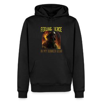 Se sentir féroce dans mon Bunker Gear Fireman - Sweat à capuche Premium bio Homme - noir - Devant - Nico (187cm)