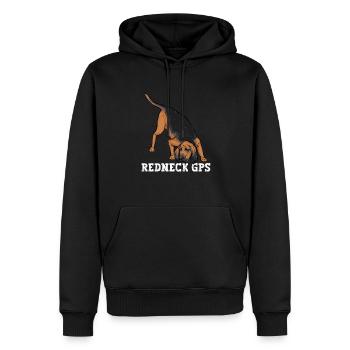 Limier Chien Limier - Sweat à capuche Premium bio Homme - noir - Devant - Nico (187cm)