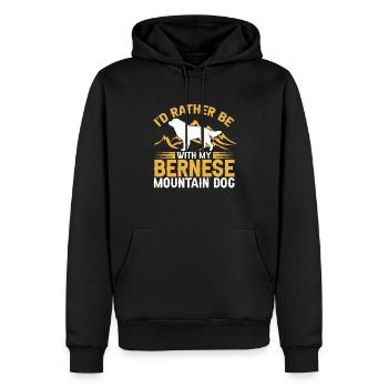 Bouvier bernois - Sweat à capuche Premium bio Homme - noir - Devant - Nico (187cm)
