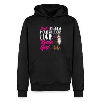 Bouvier bernois - Sweat à capuche Premium bio Homme - noir - Devant - Nico (187cm)