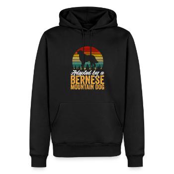Bouvier bernois - Sweat à capuche Premium bio Homme - noir - Devant - Nico (187cm)