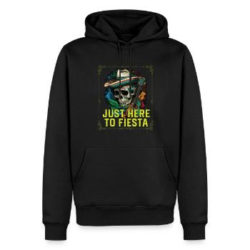 Just Here To Fiesta Cinco De Mayo Mexican Pride - Männer Premium Bio Hoodie - Schwarz - Vorne - Nico (187cm)