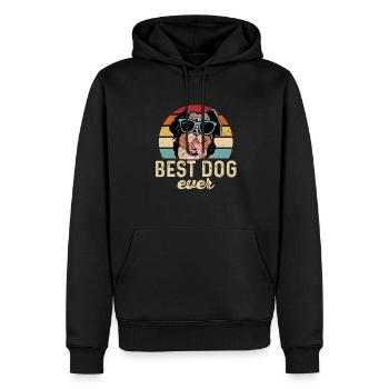 Bouvier bernois - Sweat à capuche Premium bio Homme - noir - Devant - Nico (187cm)