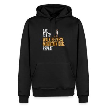 Bouvier bernois - Sweat à capuche Premium bio Homme - noir - Devant - Nico (187cm)
