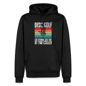 Discgolf Disc Golf Frisbee - Men’s Premium Organic Hoodie - black - Front - Nico (187cm)