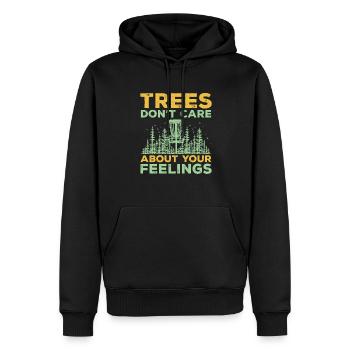Discgolf Disc Golf Frisbee - Men’s Premium Organic Hoodie - black - Front - Nico (187cm)