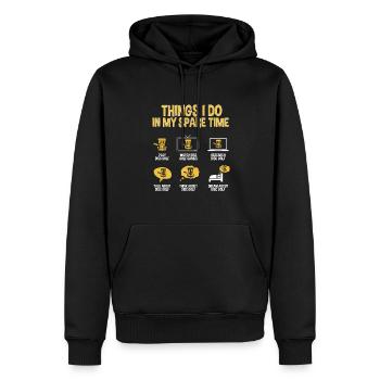 Discgolf Disc Golf Frisbee - Sweat à capuche Premium bio Homme - noir - Devant - Nico (187cm)