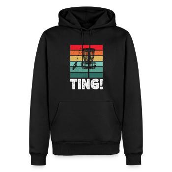 Discgolf Disc Golf Frisbee - Men’s Premium Organic Hoodie - black - Front - Nico (187cm)