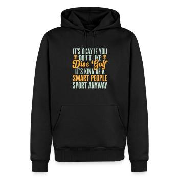 Discgolf Disc Golf Frisbee - Men’s Premium Organic Hoodie - black - Front - Nico (187cm)