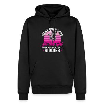 Discgolf Disc Golf Frisbee - Men’s Premium Organic Hoodie - black - Front - Nico (187cm)