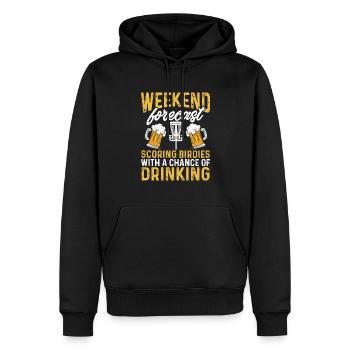 Discgolf Disc Golf Frisbee - Men’s Premium Organic Hoodie - black - Front - Nico (187cm)