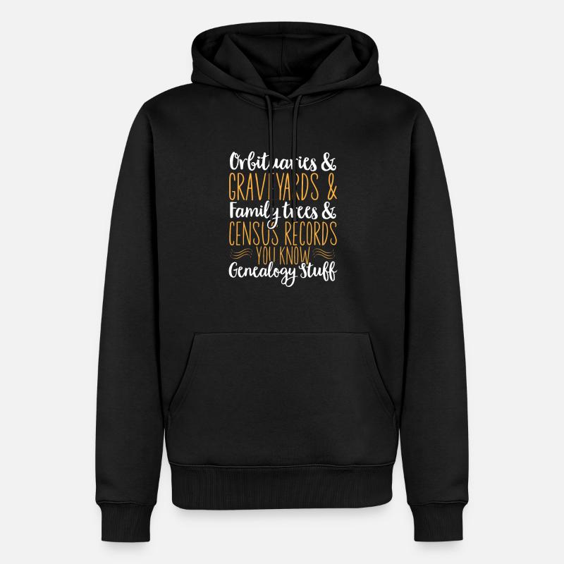 Généalogie Généalogie Généalogie - Sweat à capuche Premium bio Homme - noir