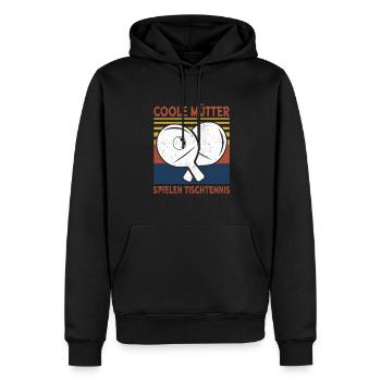 Coole Mütter spielen Tischtennis - Männer Premium Bio Hoodie - Schwarz - Vorne - Nico (187cm)