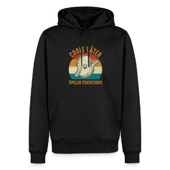 Tischtennis spielen Vater Papa Geschenk - Männer Premium Bio Hoodie - Schwarz - Vorne - Nico (187cm)