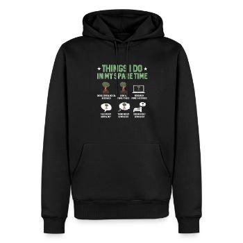 Genealogie Ahnenforschung Ahnenforscher - Männer Premium Bio Hoodie - Schwarz - Vorne - Nico (187cm)