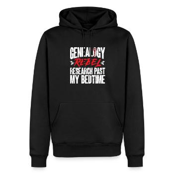 Genealogie Ahnenforschung Ahnenforscher - Männer Premium Bio Hoodie - Schwarz - Vorne - Nico (187cm)