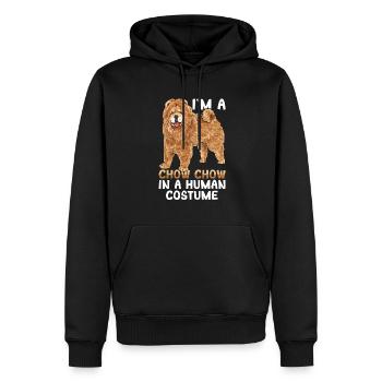 Chow Chow Hund - Männer Premium Bio Hoodie - Schwarz - Vorne - Nico (187cm)