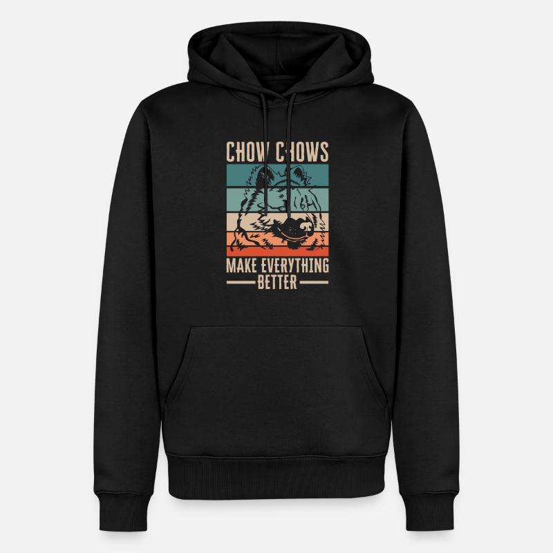 Chow Chow Chien - Sweat à capuche Premium bio Homme - noir