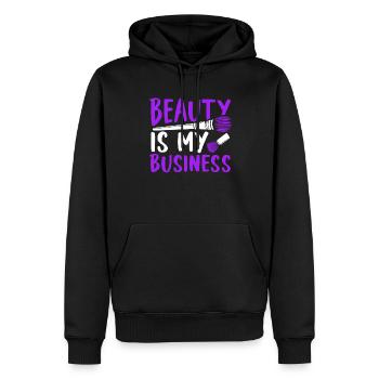 Beauty Is My Business - Männer Premium Bio Hoodie - Schwarz - Vorne - Nico (187cm)