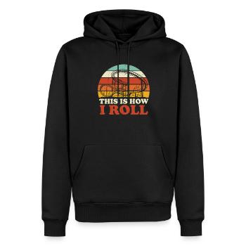 This Is How I Roll Theme Park Rollercoaster Roller - Männer Premium Bio Hoodie - Schwarz - Vorne - Nico (187cm)