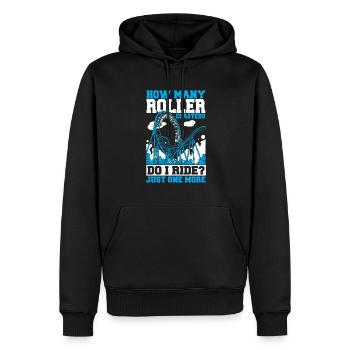 Combien de montagnes russes dois-je monter au parc à thème Vaca - Sweat à capuche Premium bio Homme - noir - Devant - Nico (187cm)