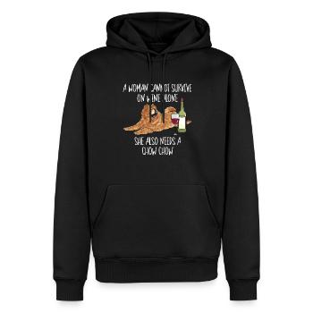 Chow Chow Hund - Männer Premium Bio Hoodie - Schwarz - Vorne - Nico (187cm)