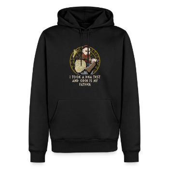Odin Is My Father Mythology Humor Norse Sayings - Men’s Premium Organic Hoodie - black - Front - Nico (187cm)