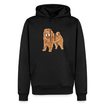 Chow Chow Hund - Männer Premium Bio Hoodie - Schwarz - Vorne - Nico (187cm)