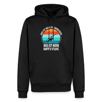 Vintage Bouldern Boulderer Klettern Kletterer - Männer Premium Bio Hoodie - Schwarz - Vorne - Nico (187cm)