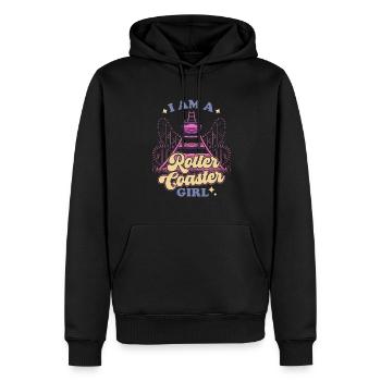 I’m A Roller Coaster Girl Amusement Park Theme Par - Sweat à capuche Premium bio Homme - noir - Devant - Nico (187cm)