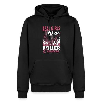 Parc à thème Vacances Femmes Real Girls Ride Roller C - Sweat à capuche Premium bio Homme - noir - Devant - Nico (187cm)