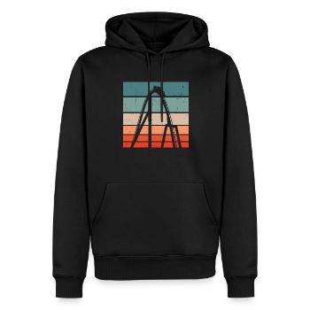 Parc à thème Vintage Amusement Park Retro Roller Coa - Sweat à capuche Premium bio Homme - noir - Devant - Nico (187cm)