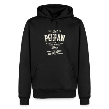 Appelez-moi Peepaw, pas partenaire dans le crime - Une blague de père - Sweat à capuche Premium bio Homme - noir - Devant - Nico (187cm)