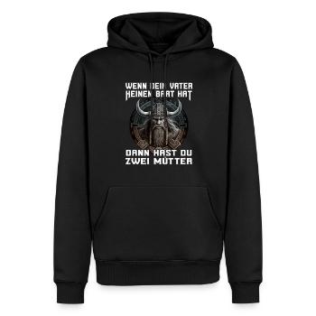 Wikinger Nordmänner Spruch Geschenk - Männer Premium Bio Hoodie - Schwarz - Vorne - Nico (187cm)