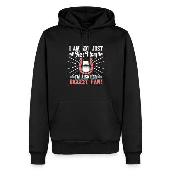 Je ne suis pas seulement sa maman fan de course de barils à cheval - Sweat à capuche Premium bio Homme - noir - Devant - Nico (187cm)