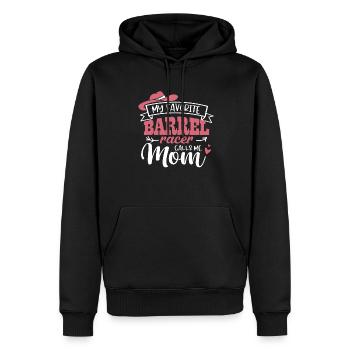 Mon événement de rodéo de baril préféré de maman rodéo Barrel Ra - Sweat à capuche Premium bio Homme - noir - Devant - Nico (187cm)