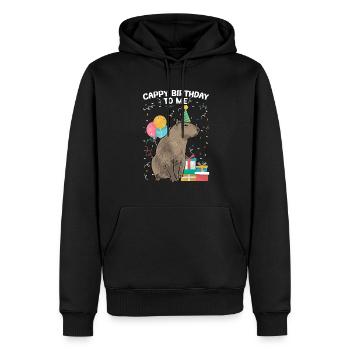 Rongeur Capybara - Sweat à capuche Premium bio Homme - noir - Devant - Nico (187cm)