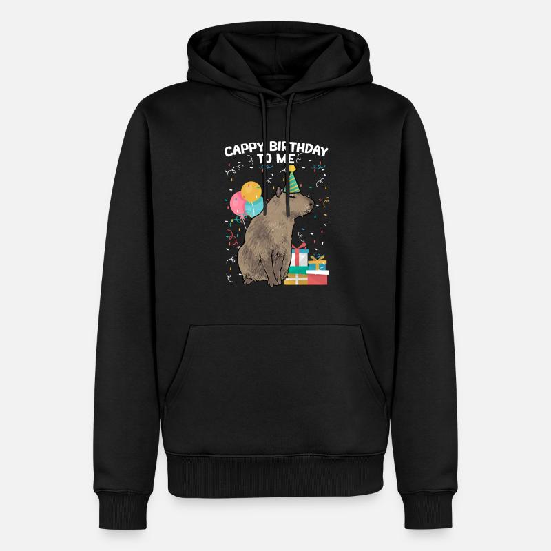 Capybara Nagetier - Männer Premium Bio Hoodie - Schwarz