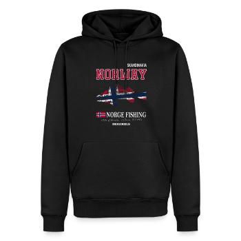 Norway fishing Norway Flag - Männer Premium Bio Hoodie - Schwarz - Vorne - Nico (187cm)