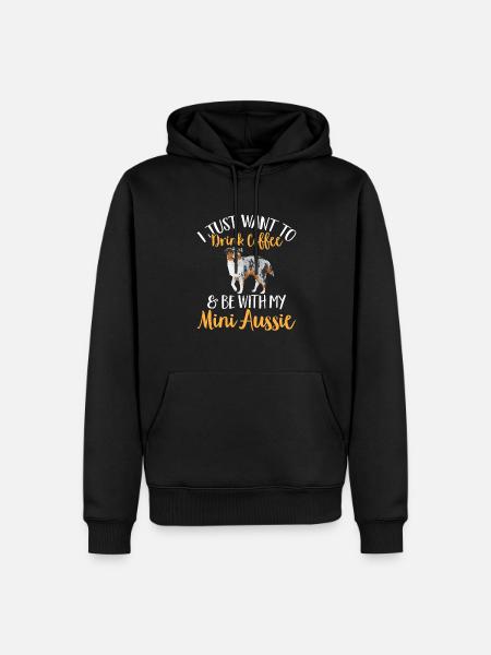 Miniature Australian Shepherd - Men’s Premium Organic Hoodie - black